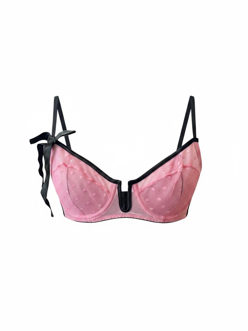 Betsey Johnson Pink Polka Dot Bra 34C
